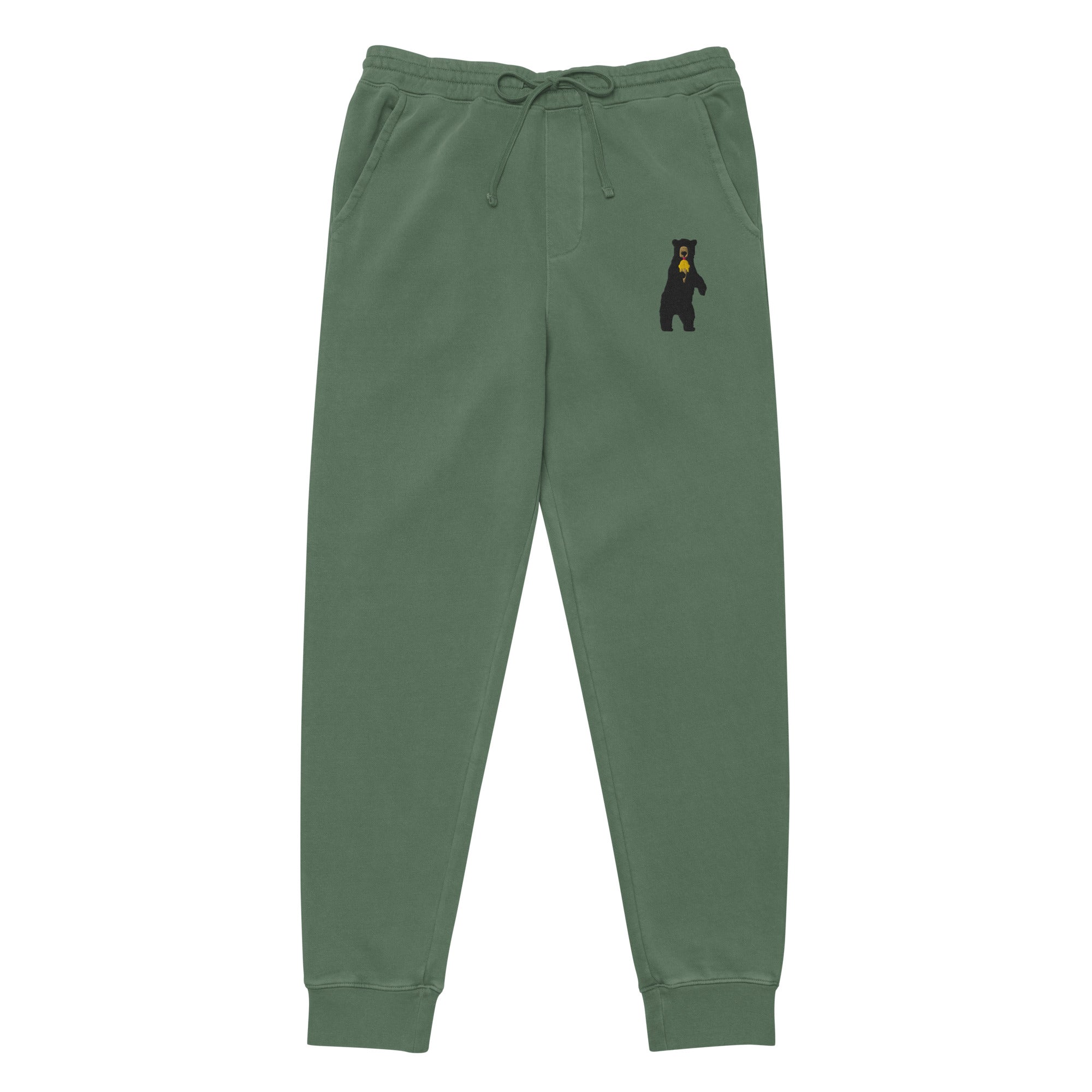 Embroidered bear sweatpants
