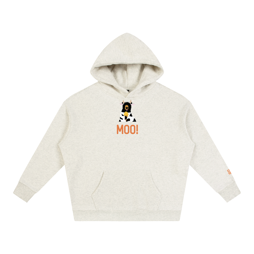 Moo! Oversize Fleeced Hoodie