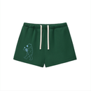 Women's Tennis Sweat Shorts - Green & Light Blue