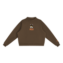 Moo! Women's Essential Fleece Mock-Neck Crew Sweatshirt