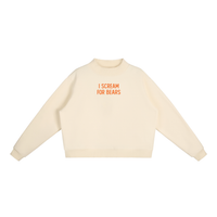 I Scream for Bears Costume Party Women's Essential Fleece Mock-Neck Crew Sweatshirt