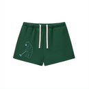 Women's Golf Bear Sweat Shorts - Green & Light Blue