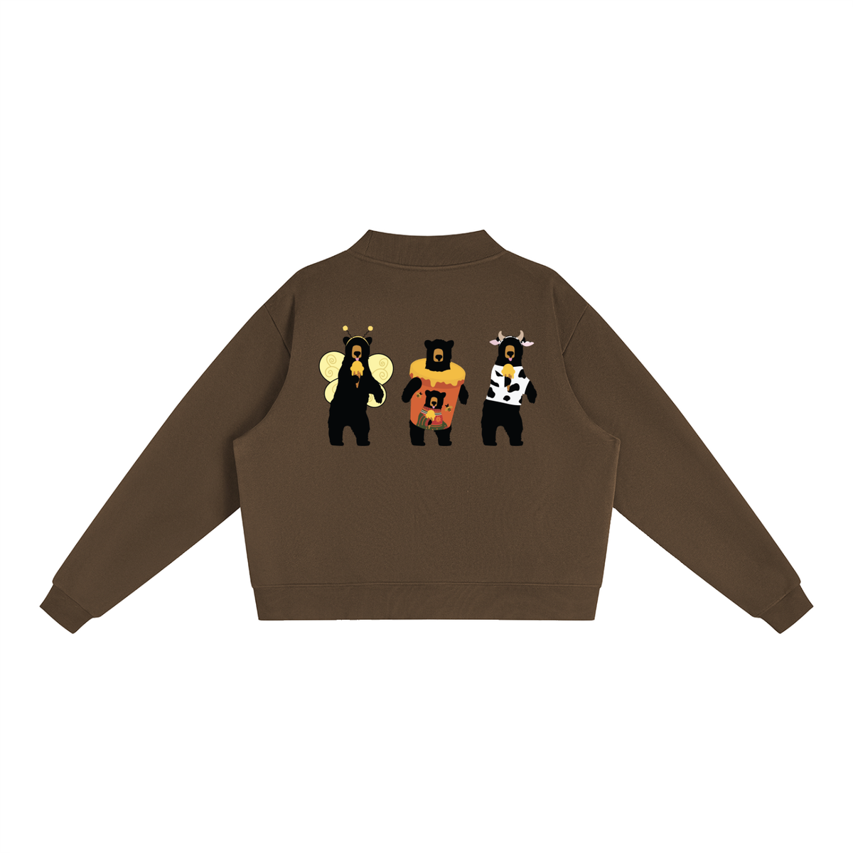 I Scream for Bears Costume Party Women's Essential Fleece Mock-Neck Crew Sweatshirt
