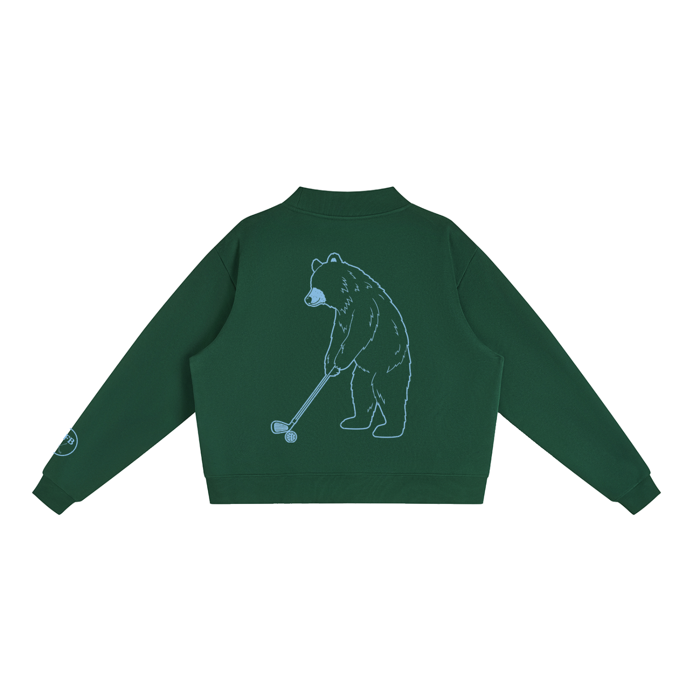 ICFB Athletics Golf Essential Fleece Mock-Neck Crew Sweatshirt