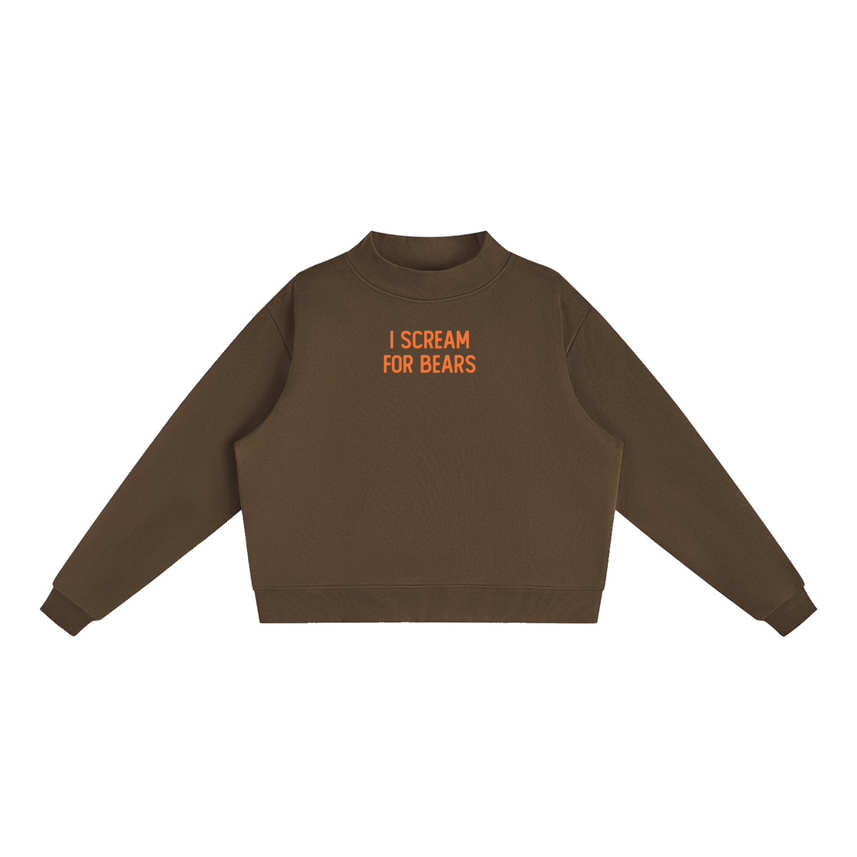 I Scream for Bears Costume Party Women's Essential Fleece Mock-Neck Crew Sweatshirt