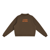 I Scream for Bears Costume Party Women's Essential Fleece Mock-Neck Crew Sweatshirt
