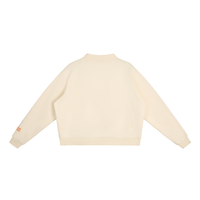 Moo! Women's Essential Fleece Mock-Neck Crew Sweatshirt