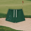 Women's Golf Bear Sweat Shorts - Green & Light Blue