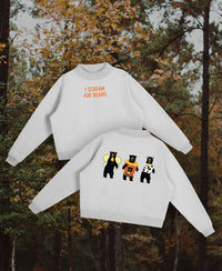 I Scream for Bears Costume Party Women's Essential Fleece Mock-Neck Crew Sweatshirt