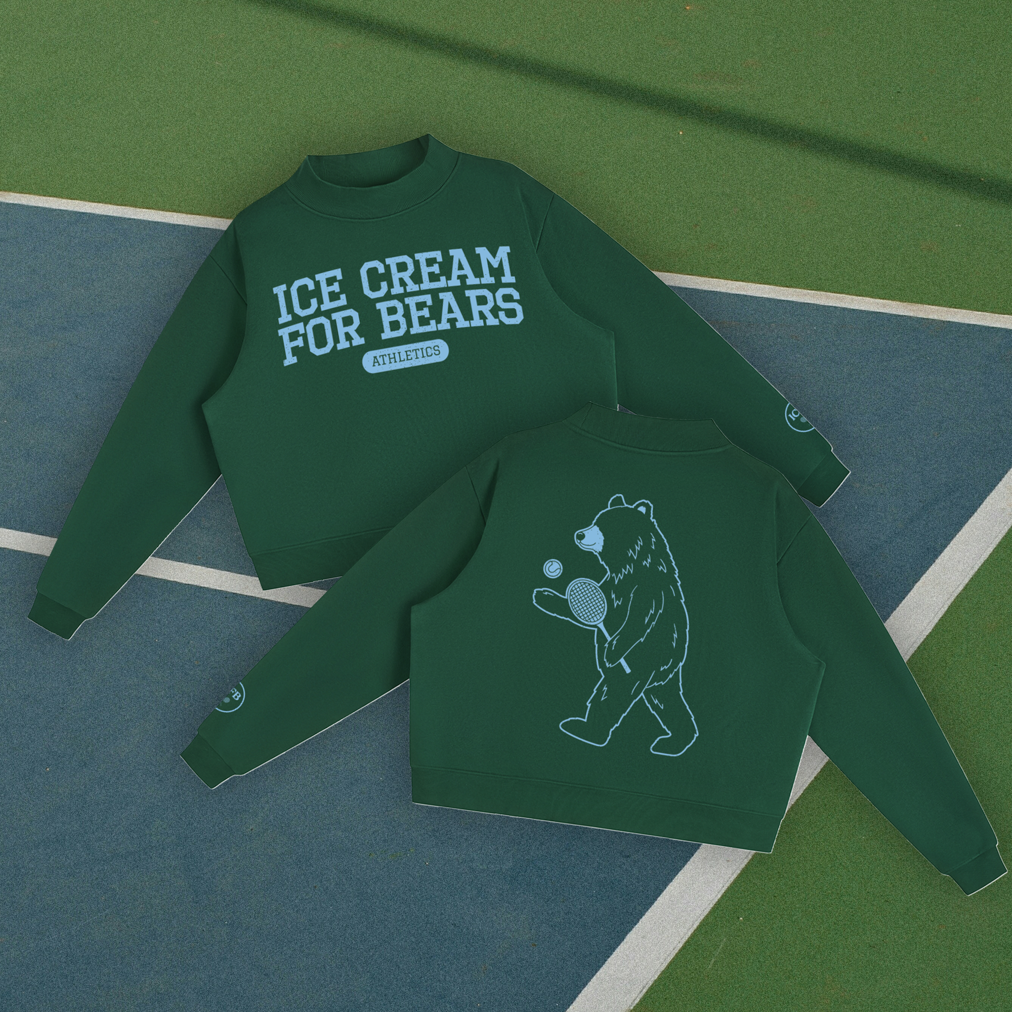 ICFB Athletics Tennis Mockneck - Green