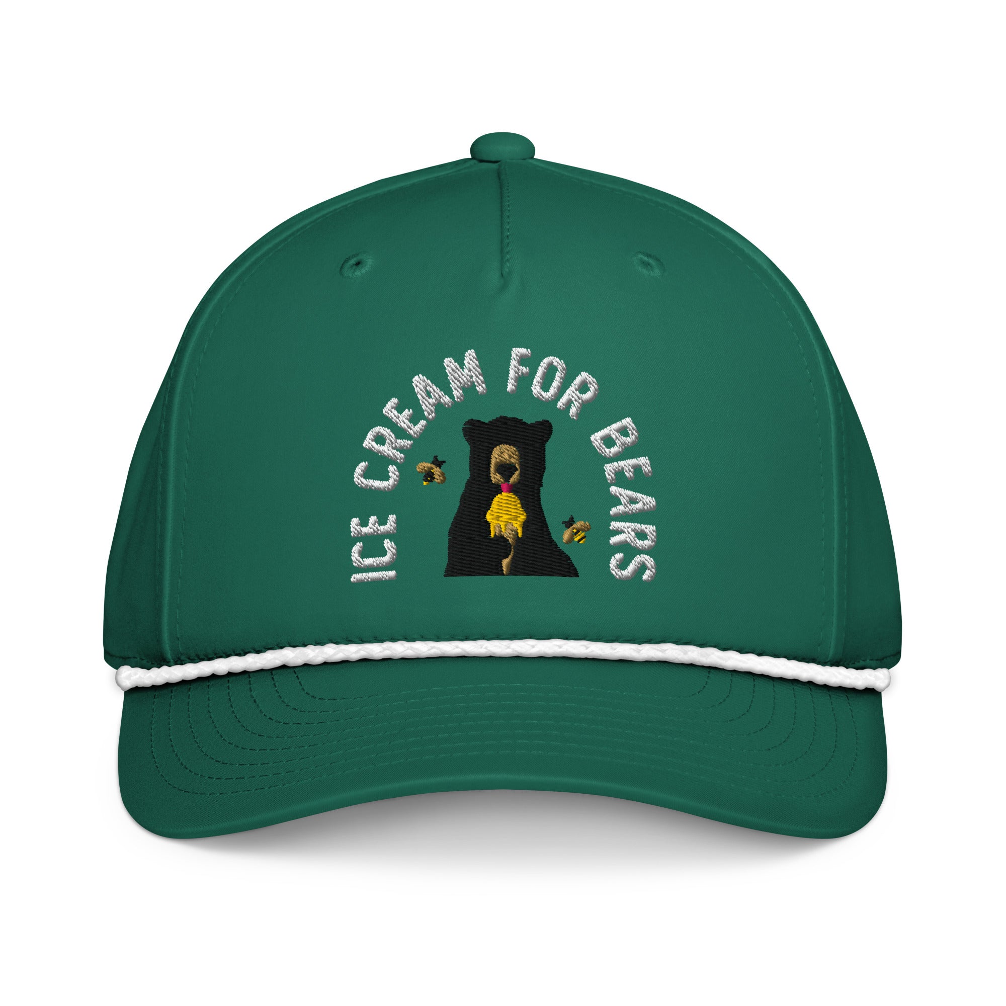 Ice Cream for Bears Green Rope Hat
