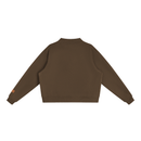 Moo! Women's Essential Fleece Mock-Neck Crew Sweatshirt