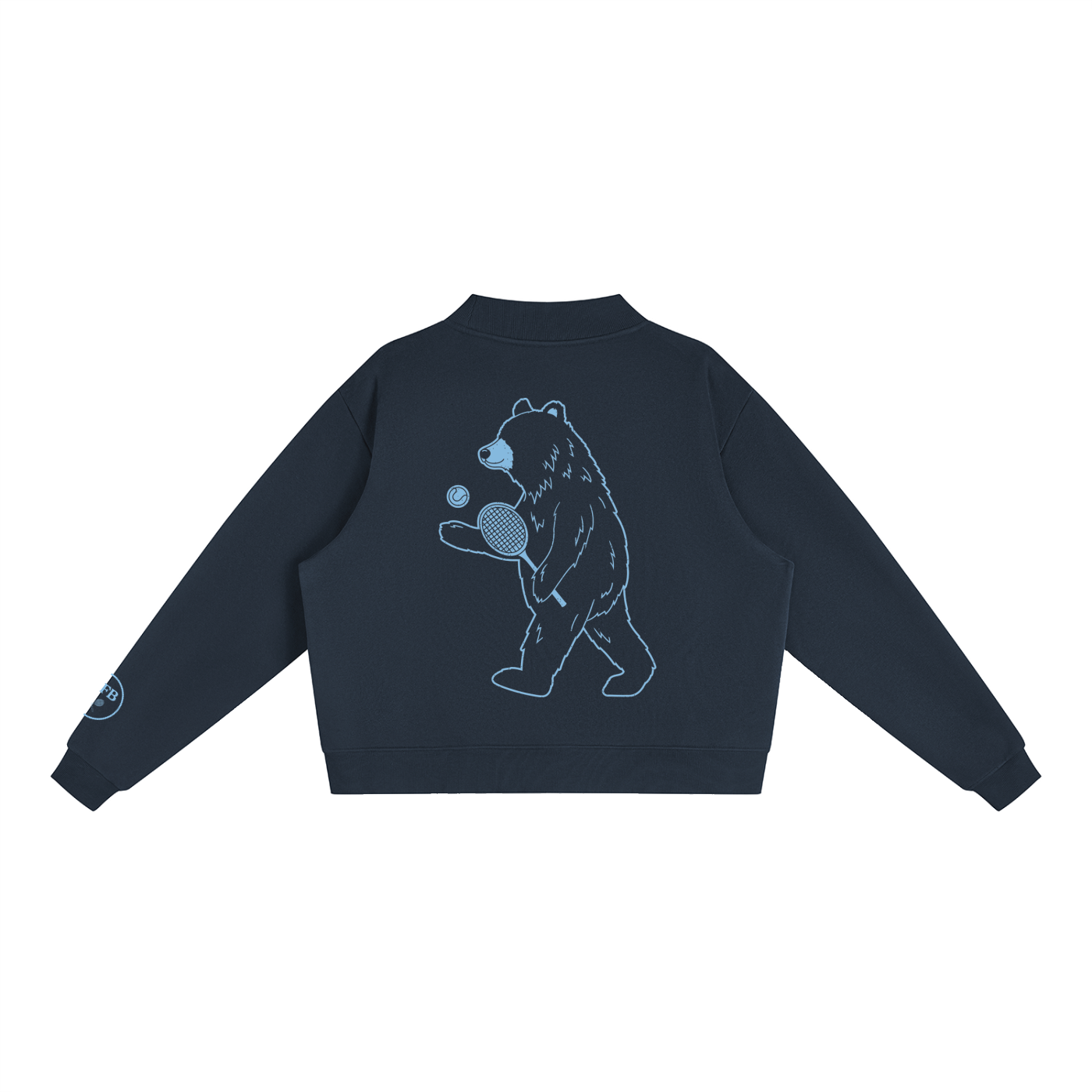 ICFB Athletics Tennis Mock-Neck Crew Sweatshirt