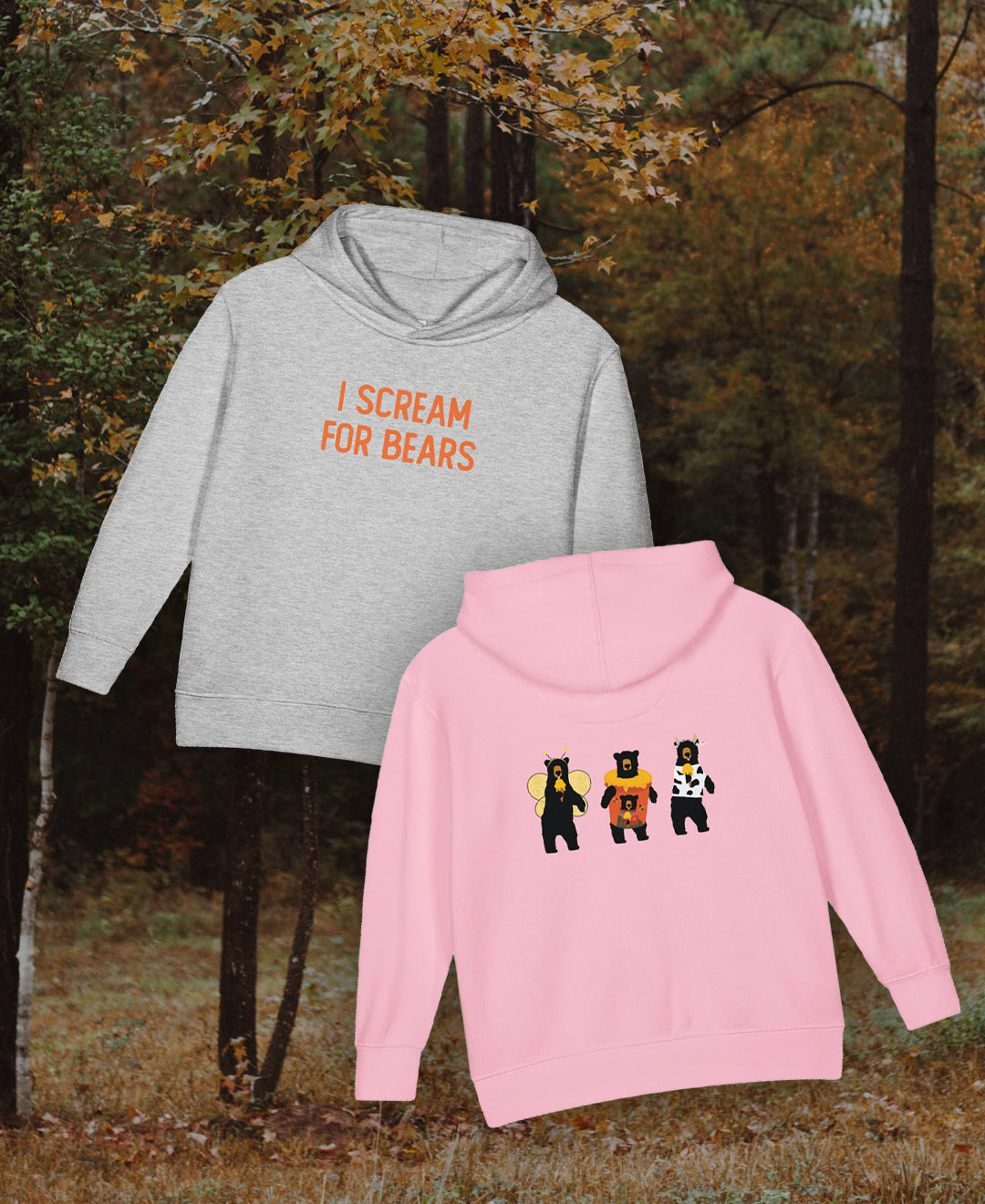 TODDLER I Scream for Bears Costume Party fleece pullover hoodie