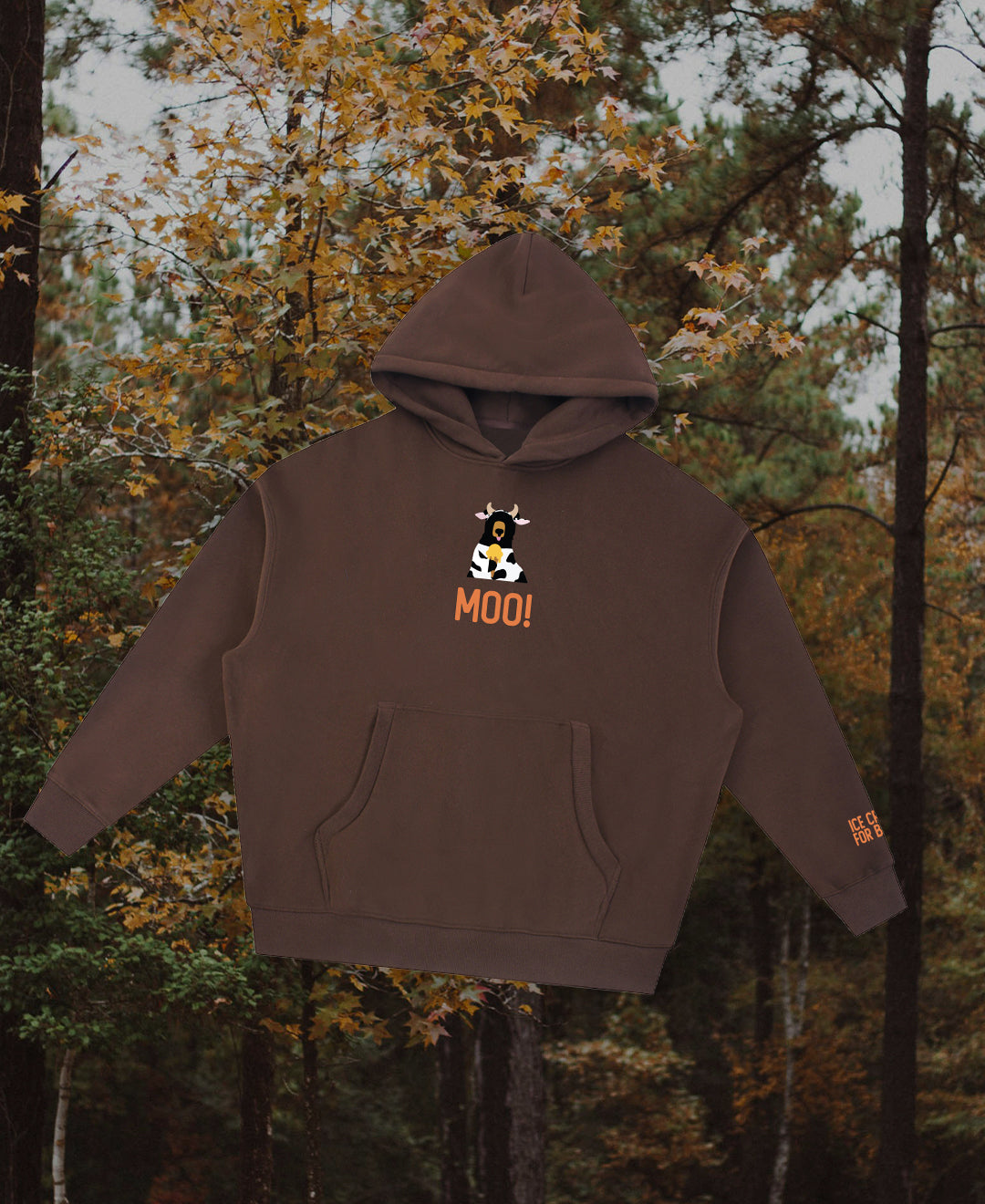 Moo! Oversize Fleeced Hoodie