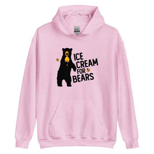 Ice Cream for Bears Pink Hoodie