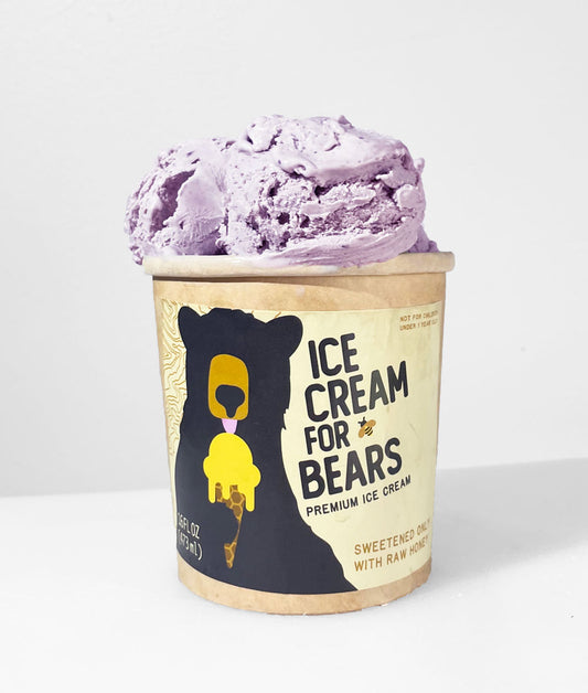 Ice Cream for Bears Blueberry Honey Sweetened Ice cream